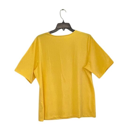 Susan Graver Womens L Sunshine Yellow Modern Essentials Liquid Knit Office Wear - Picture 2 of 6